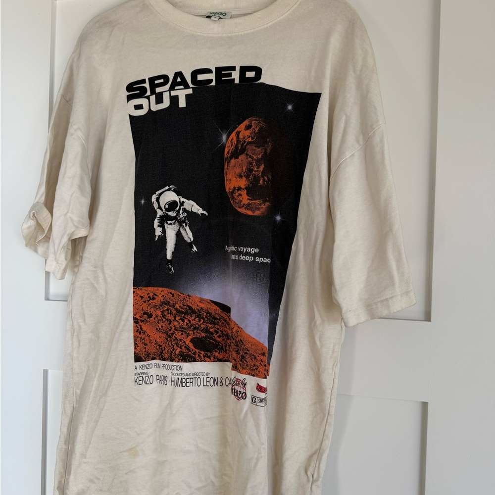 Kenzo Beige Space Graphic T-Shirt